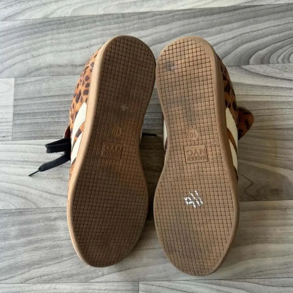 Madden NYC Leopard Print Foldover Tongue Sneakers